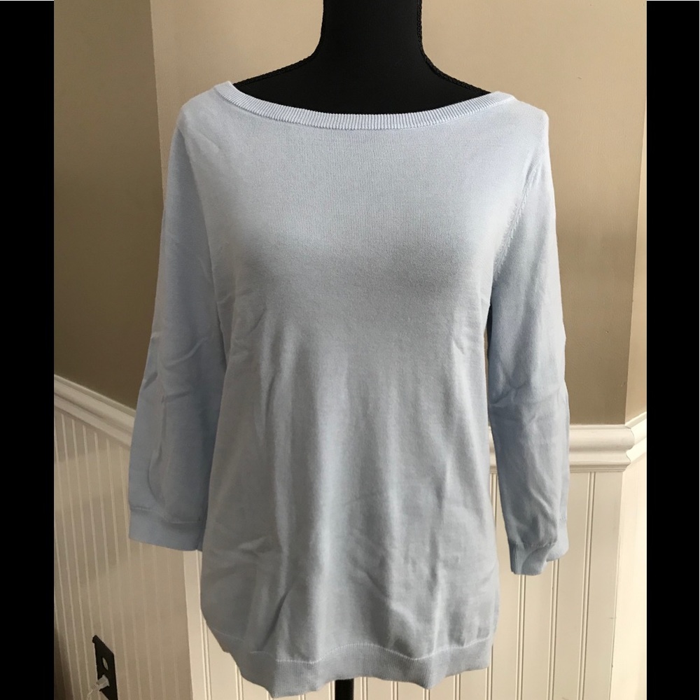 Lands' End Light Blue Boatneck Sweater